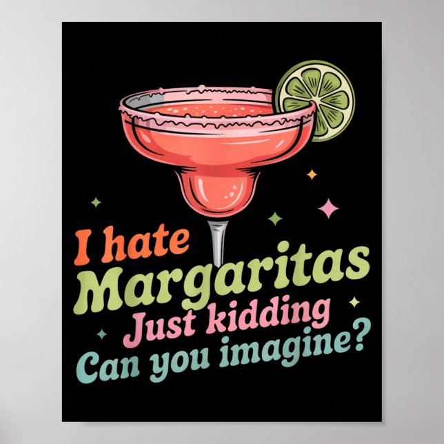 Affiche Je déteste les margaritas cinco de mayo bar pub d' (Devant)