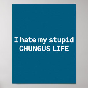 Affiche Je déteste ma vie de Stud Chungus, Mème drôle