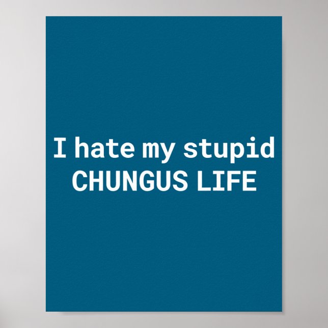 Affiche Je déteste ma vie de Stud Chungus, Mème drôle  (Devant)