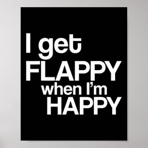 Affiche Je deviens Flappy quand je suis heureux Autism Awa