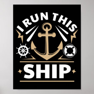 Affiche Je dirige ce bateau de façon drôle