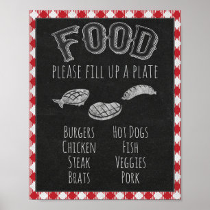 Affiche Je fais BBQ Party Food Bar, Grill & BBQ Bar Sign