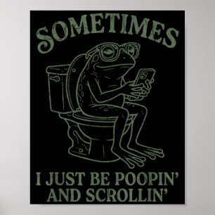 Affiche Je fais caca Grenouille Drôle Mème de fantaisie