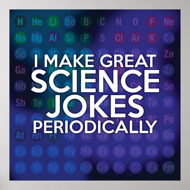 AFFICHE JE FAIS DE GRANDS JOKES SCIENTIFIQUES PÉRIODIQUEME (Devant)