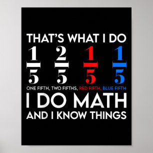Affiche Je fais des maths et je connais des choses Geek ét
