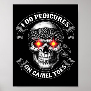 Affiche Je fais des pédicures sur des orteils de chameau C