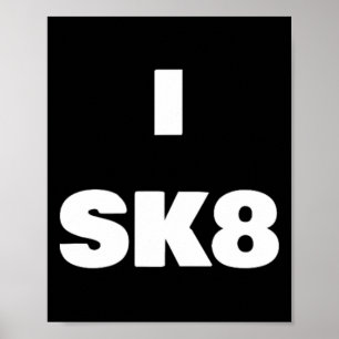 Affiche Je fais du Sk8 ! T-shirt de skateboard pour garçon