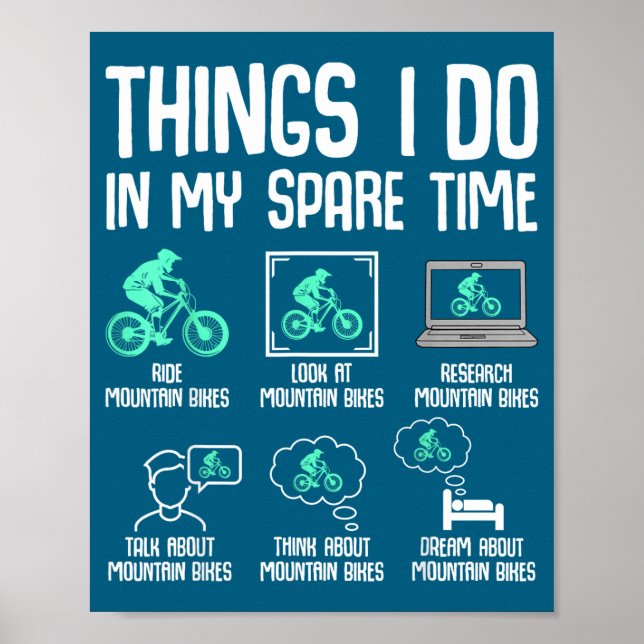 Affiche Je fais du VTT en temps libre (Devant)