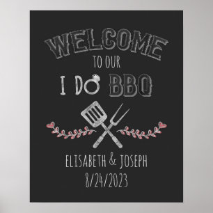 Affiche Je fais le BBQ Fête de fiançailles Enterrement de