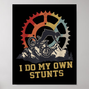Affiche Je fais mes propres cascates Vélo de montagne Cycl
