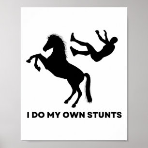 Affiche Je Fais Mes Propres Têtes - Équitation Équitation
