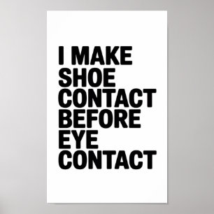 Affiche "Je fais un contact avec les chaussures av