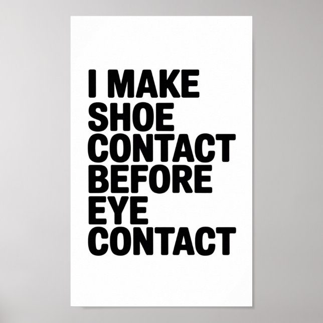Affiche "Je fais un contact avec les chaussures av (Devant)