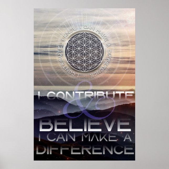 Affiche Je fais une différence - Mots d'Affirmation (Devant)