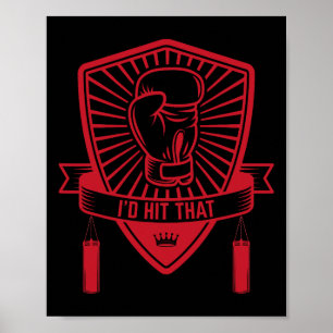 Affiche Je frapperais ça - Gant de boxe Comt Sports