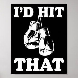 Affiche Je frapperais ça - Naughty Humour Funny Boxing Sar