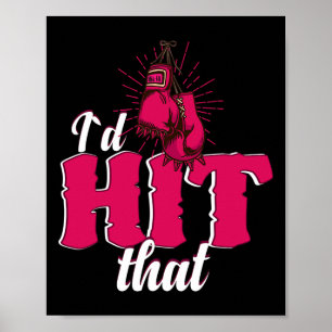 Affiche Je frapperais ce cadeau de boxe drôle pour une fem