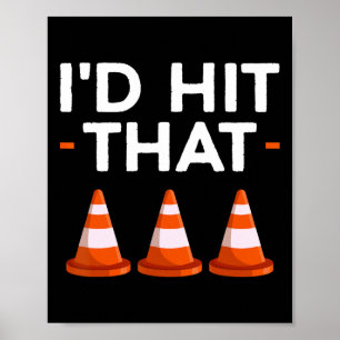 Affiche Je frapperais ce costume d'Halloween Cone
