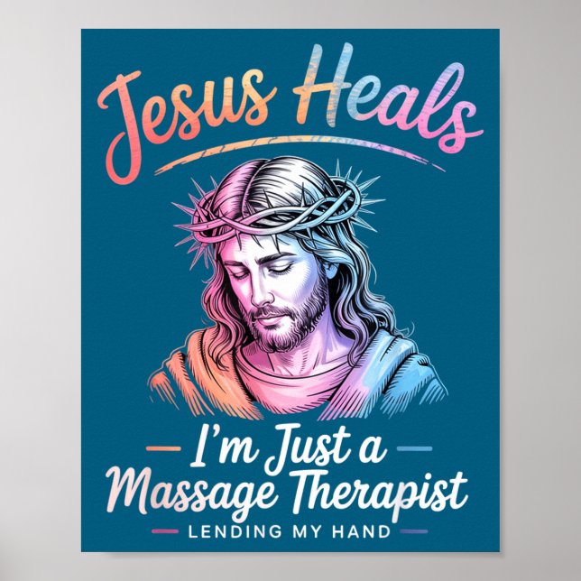 Affiche Je Jésus Guérit Suis Masseuse (Devant)