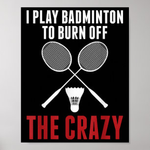 Affiche Je joue au badminton pour éliminer le père de badm