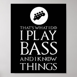 Affiche Je Joue Bass Funny Bass Guitare