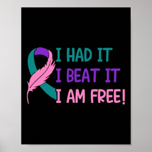 Affiche - Je l'ai battu Je suis libre Thyroid Cancer Award