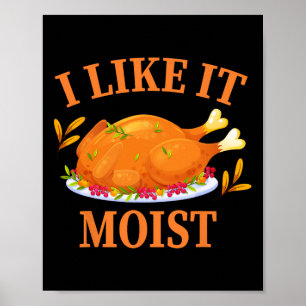 Affiche Je L'Aime Moist Thanksgiving Costume Turquie Jour