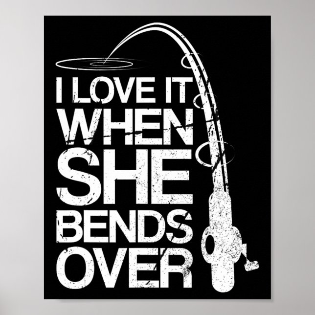 Affiche Je L'Aime Quand Elle Se Baise Sur La Pêche Drôle (Devant)