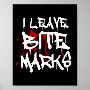 Affiche Je Laisse Bite Marks Amusant Halloween Vampire san