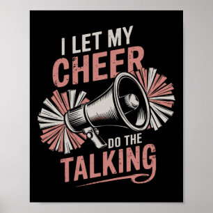 Affiche Je laisse mes encouragements parler Funny Cheerlea