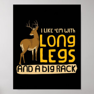 Affiche Je Les Aime Avec De Longues Jambes Et Un Gros Rack