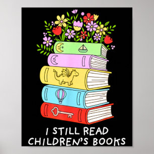 Affiche Je lis des livres pour enfants amusant amateur de 