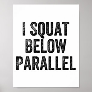 Affiche Je m'accroupis en dessous du gymnaste haltérophile