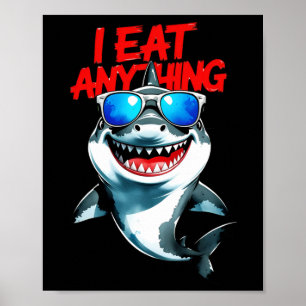 Affiche Je Mange N'Importe Quoi - Sticker d'attitude Cool
