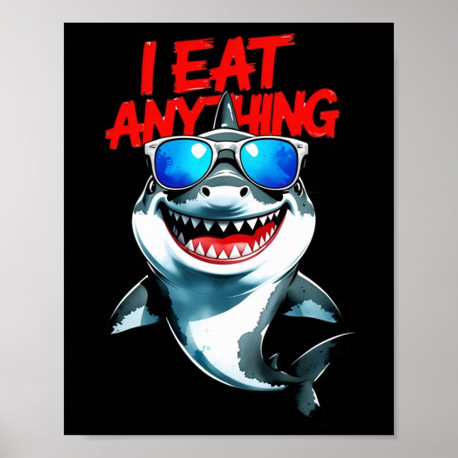 Affiche Je Mange N'Importe Quoi - Sticker d'attitude Cool  (Devant)