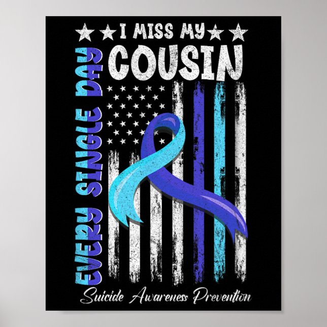 Affiche Je Manque Ma Cousin Suicide Sensibilisation Chemis (Devant)