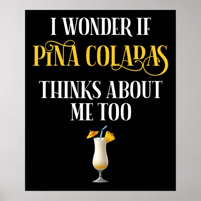 Affiche Je me demande si Pina Coladas pense aussi à moi (Devant)