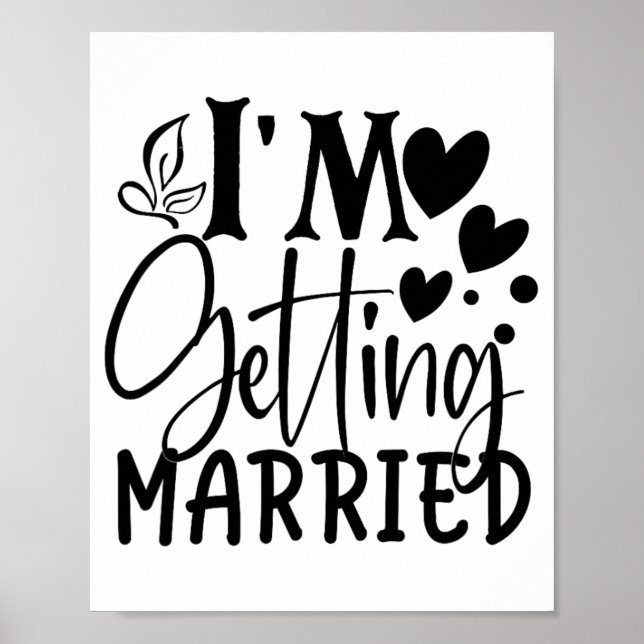 Affiche Je me marie Amour Mariage engagé Marié (Devant)