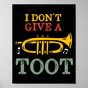Affiche Je Me Moque Des Puns Drôles De Joueurs De Trompett