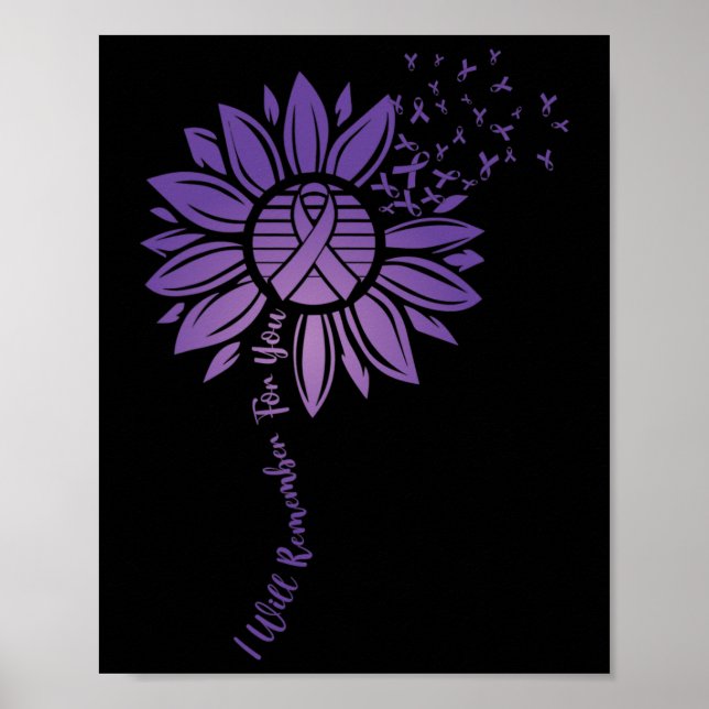 Affiche Je Me Souviendrai De Vous Purple Sunflower Alzheim (Devant)