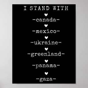 Affiche Je me tiens avec Canada Groenland Mexique Panama G