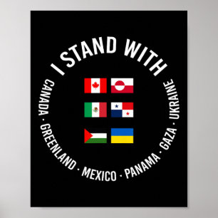 Affiche Je me tiens avec Canada Groenland Mexique Panama G