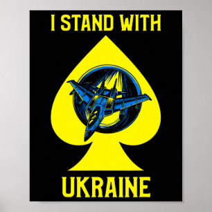 Affiche Je me tiens avec la chemise Ukraine Le fantôme de