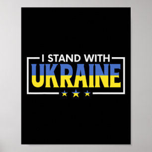 Affiche Je me tiens avec la fierté de l'Ukraine Vintage ré