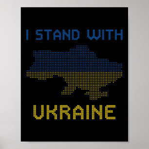 Affiche Je me tiens avec le maillot de l'Ukraine Carte de