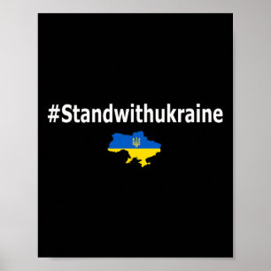 Affiche Je me tiens avec le t-shirt Ukraine Hashtag Standw