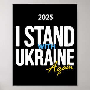 Affiche Je me tiens avec l'Ukraine 2025 Chemises Drapeau u