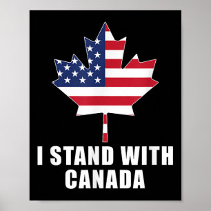 Affiche Je Me Trouve Avec Le Canada Amérique Canadien Drap