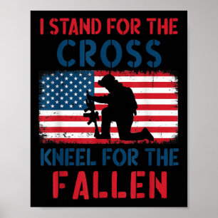 Affiche Je Me Trouve Pour Le Drapeau Kneel Pour Le Fallen