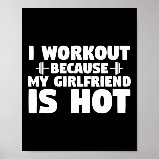 Affiche Je M'Entraîne Parce Que Ma Fille Est Chaud Gym B D (Devant)